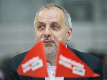 Der sächsische Landesvorsitzende der Partei Die Linke, Rico Gebhardt, auf dem Landesparteitag in Radebeul.