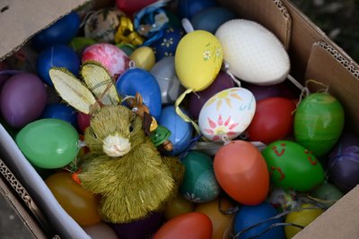 Diese Osterdekorationen stammen von Mitgliedern des Heimatvereines in Wolkenburg.