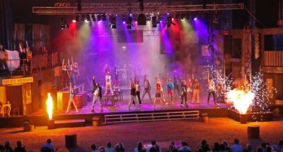 Die sangesgewaltige Musical-Comedy "Rock of Ages" wird noch zweimal auf der Zwickauer Freilichtbühne gegeben - am heutigen Samstag um 19 Uhr und am Sonntag um 15 Uhr. 