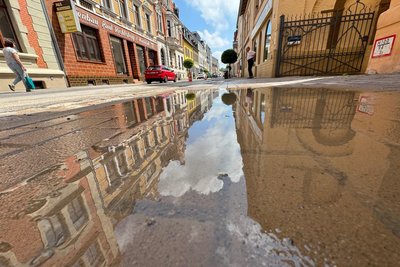 Nach der Havarie: So sah es auf der Poststraße aus.