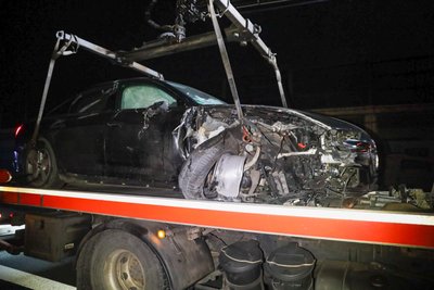 Der Audi hatte nach dem Unfall Totalschaden.