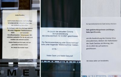 Die Aushänge in den Schaufenstern von Geschäften, Läden oder auch Freizeiteinrichtungen in Zwickau und Umgebung gleichen sich: Die Inhaber geben teils Kontaktnummern an und bitten um Verständnis. 