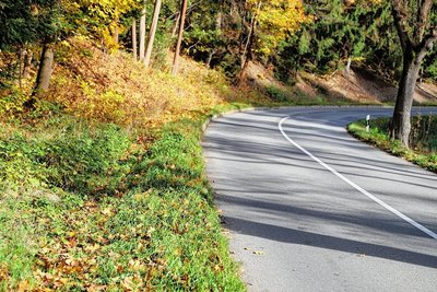 Die Elterleiner Straße von Schwarzenberg-Wildenau bis Langenberg ist landschaftlich wundschön. Die Straße (S 269) ist aber kurvenreich und marode. Früher sollte hier ein Fußweg entstehen. Der Streifen ist bis heute erkennbar.