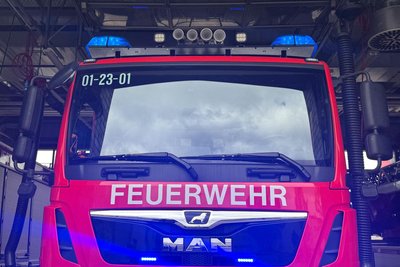 Die Feuerwehr löschte einen brennenden Baum in Glauchau.