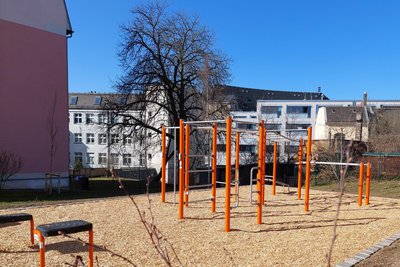 Die neue Calisthenics-Anlage an der Bergstraße in Plauen.