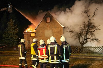 In Hetzdorf brannte ein Wohnhaus nieder.