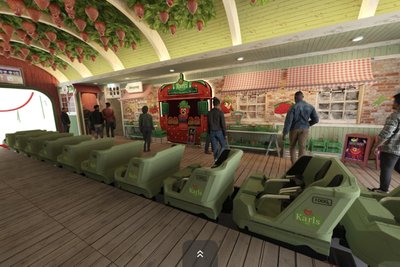 So soll es in der neuen Achterbahn von Karls in Döbeln künftig aussehen. Die Wagen sind bereits vorproduziert.