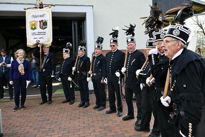 Beim Festakt im Lugauer Stadtpark gab es Gesang von den Männern der Knappschaft des Lugau-Oelsnitzer Steinkohlereviers.
