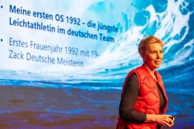 Anja Rücker, Mental Coach und Vize-Weltmeisterin über 400 Meter, sprach über die „Welle zwischen Startschuss und Zieleinlauf“.