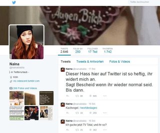 Naina aus Köln macht erst mal "Twitter-Urlaub".