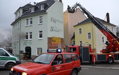 Am Donnerstag gegen 15.15 Uhr war in einem Haus in Mittweidas Zentrum ein Feuer ausgebrochen. Die Ursache ist unklar.