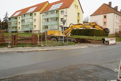 Mit dem Bau einer Behelfsstraße wurde in Werdau-West bereits begonnen.