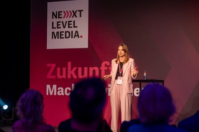 Tina Goldschmidt, Video Creator und Comedienne, gab Tipps aus ihrem Arbeitsalltag.