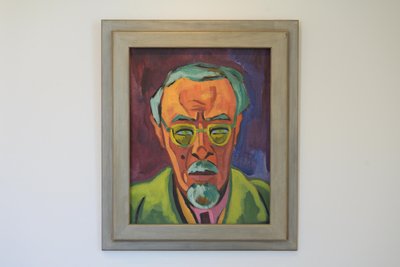 Der Expressionist Karl Schmidt-Rottluff auf einem Selbstbildnis von 1944, das im neuen Karl-Schmidt-Rottluff-Haus in Chemnitz und auch im neuen Dokumentarfilm zum Künstler zu sehen ist.