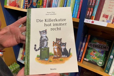 Das Katzenbuch – nicht nur für Kinder: „Die Killerkatze hat immer recht" von Anne Fine und Axel Scheffler.