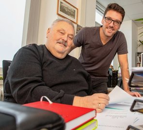 Für Ralf Schmutzler (links) war die Stelle als Vereinsberater mehr als nur ein Job. Seine "Lebensaufgabe" gibt er nun vertrauensvoll in die Hände von Kai Zimmermann (rechts) ab. 