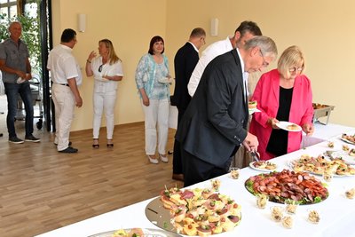 Das Buffet zum 60. Geburtstag von Hainichens OB Dieter Greysinger.