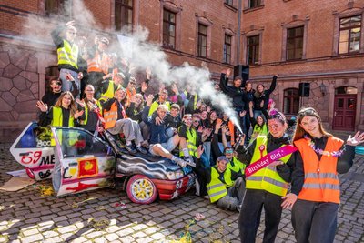 Start zum Chaostag am Gymnasium Rochlitz.