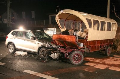 Die 17-jährige Lenkerin des Pferdefuhrwerks wurde bei dem Unfall in Rittersgrün schwer verletzt.  