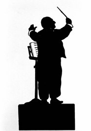 Anton Bruckner, hier auf einem zeitgenössischen Scherenschnitt von Otto Böhler, war als Persönlichkeit weit bescheidener als sein Zeitgenosse Richard Wagner. Seiner Musik merkt man das nicht unbedingt an. 