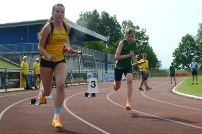 Ein Großteil der Leichtathletik-Wettbewerbe der 15. Vogtlandspiele wurde im Stadion am Wasserturm in Reichenbach ausgetragen.