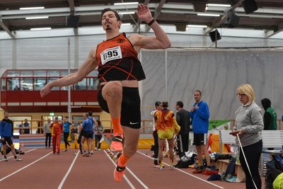 Maximale Ausbeute: Marcus Wagner von der WSG Schwarzenberg-Wildenau holte bei sechs Starts sechs Medaillen. Auch im Weitsprung – mit Bronze.