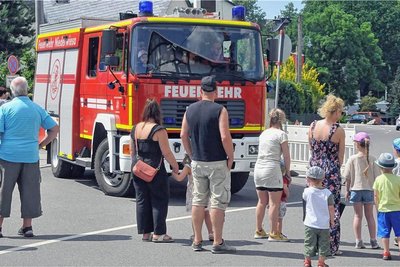 Die Sonntagsausfahrt mit dem Löschfahrzeug war besonders beliebt.