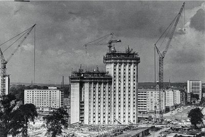 Die Baustelle des Hotels Kongreß 1969. 