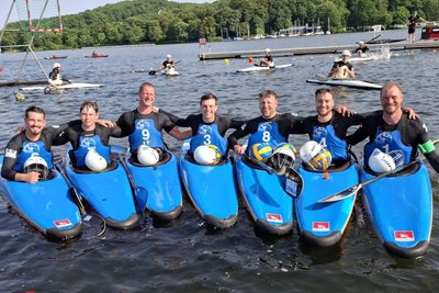 Das Glauchauer Kanupoloteam war am Wochenende in Essen unterwegs.