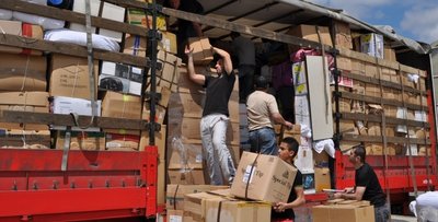 Im Juni wurde in Hainichen der erste Hilfstransport in die Ukraine geschickt.