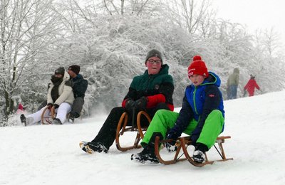 Auch Max und Franz aus Zschopau hatten auf der Piste ihren Spaß.