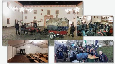 Die Motorradfreunde "Free Wild" aus Rübenau sind die Stars des Wintertreffens im Schloss Augustusburg. Ihre Fotos vom 50. vor einer Woche aber sprechen eine andere Sprache: leerer Schlosshof, leeres Festzelt ... Die Biker fühlen sich nicht mehr erwünscht. 