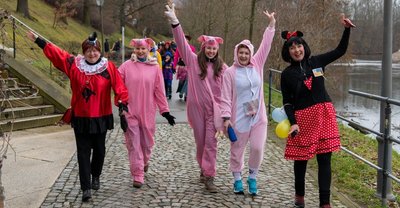  Allein vom Faschingsclub Penig waren etwa 40 Narren und Närrinnen auf Tour