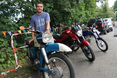 Stephan Haller aus Syrau zeigte seine MZ 125 ES.