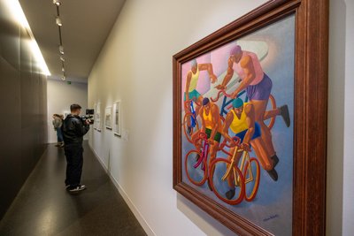 das Bild von William Roberts „Les Routiers“ entstanden um 1931, ist auch auf den Plakaten für die Ausstellung zu sehen.