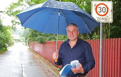 René Auerswald hofft auf eine Lösung, denn die 30er-Zone wird von vielen Autofahrern ignoriert. 