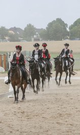 Viele Zuschauer verfolgten unter anderem am Samstagnachmittag das Quadrille, bei denen mehrere Reiter und Pferde kostümiert auftraten.