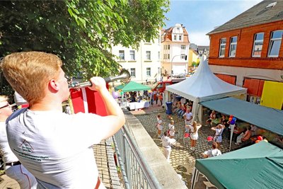 Während der Jubiläumsfeier des Crimmitschauer Jugendclubs vor zwei Jahren hatten auch die Musiker des ortsansässigen Fanfarenzugs gratuliert.