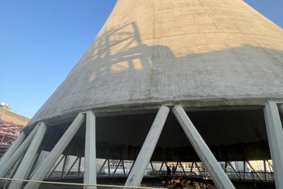 In diesem Kühlturm war die Klanginstallation „Aural Dissipation“ von Valeria Zane, Victor Nebbiolo di Castri und Cobi van Tonder zu hören.