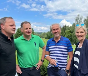 Handelsvertreter Christian Reichelt, Prokurist Eik Siebeneicher, Orthopädiemeister Mike Meischner und Pflegebereichsleiterin Katja Erfurth (von links).