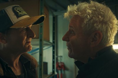 Fred Gerber (Jörn Hentschel, links) streitet mit Markus Kircheiß (Jörg Schüttauf).