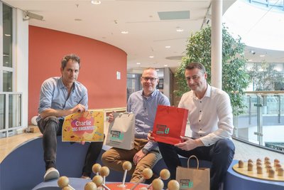 Die Macher hinter den Kulissen: Sven Hertwig von Exclusiv Events, das Unternehmen organisiert das Kinderfest „Charlie“, Torsten Müller Leiter Mediavermarktung „Freie Presse“ und Verkaufsleiter Blick Marko Möbius (von links).