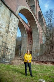 Sie leitet das Projekt Elstertalbrücke: Elke Hering. 