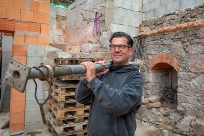 Markus Klitzsch ist jede freie Minute auf der Baustelle in der Nähe von Rochlitz.