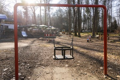 Die Tage des alten Spielplatzes im Stadtpark am Pöhlberg sind gezählt.