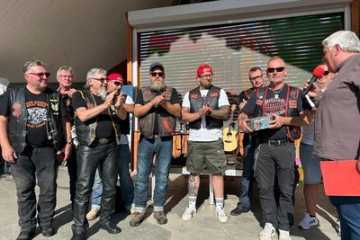 Bewies wieder einmal großes Herz: die Motorradcrew des MC Delirium Germanicum aus Limbach-Oberfrohna. Die Biker übergaben 7500 Euro an Spenden.
