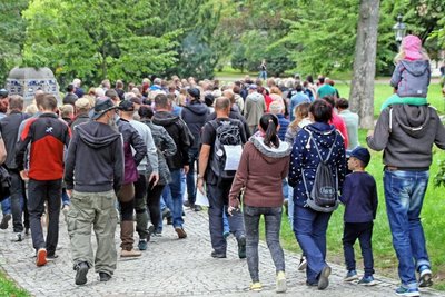 Rund 630 Teilnehmer zählte allein der nicht angemeldete Aufzug durch Freiberg am Montag dieser Woche. Die anschließende Demonstration auf dem Obermarkt besuchten rund 800 Menschen. 