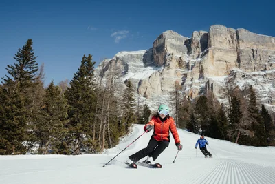 Im Skigebiet von Alta Badia gibt es viele familienfreundliche Pisten.