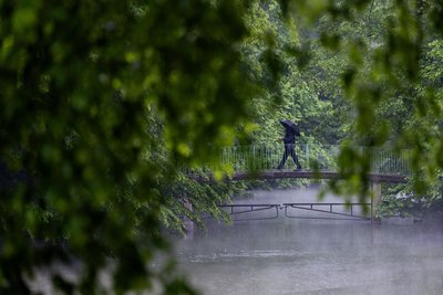 In Köln war der Samstag schon kräftig nass. 
