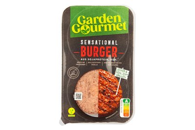 Ebenfalls unter den Testsiegern bei den gekühlten veganen Burger-Pattys: "Sensational Burger aus Sojaprotein" von Garden Gourmet (Note 2,1).